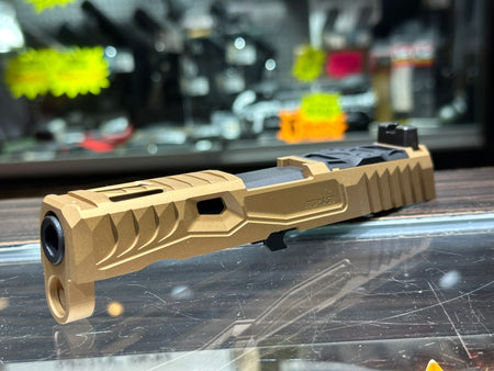 Nova NSO Reptile Cut Style Aluminum Slide Set for SIG AIR / VFC P320 M17 M18 GBBP Series ( Cerakote Tan )