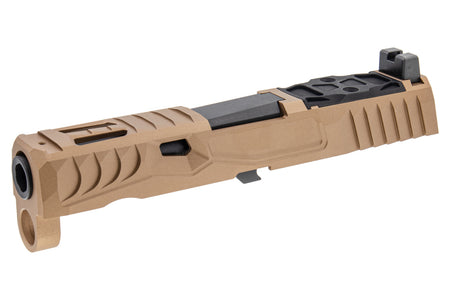 Nova NSO Reptile Cut Style Aluminum Slide Set for SIG AIR / VFC P320 M17 M18 GBBP Series ( Cerakote Tan )