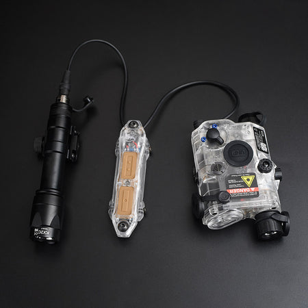 WADSN / NE TAP Double Switch Perspective Ver. for Airsoft PEQ , M/X-Series Flashlight ( BK / DE )-Dark Earth ( DE )