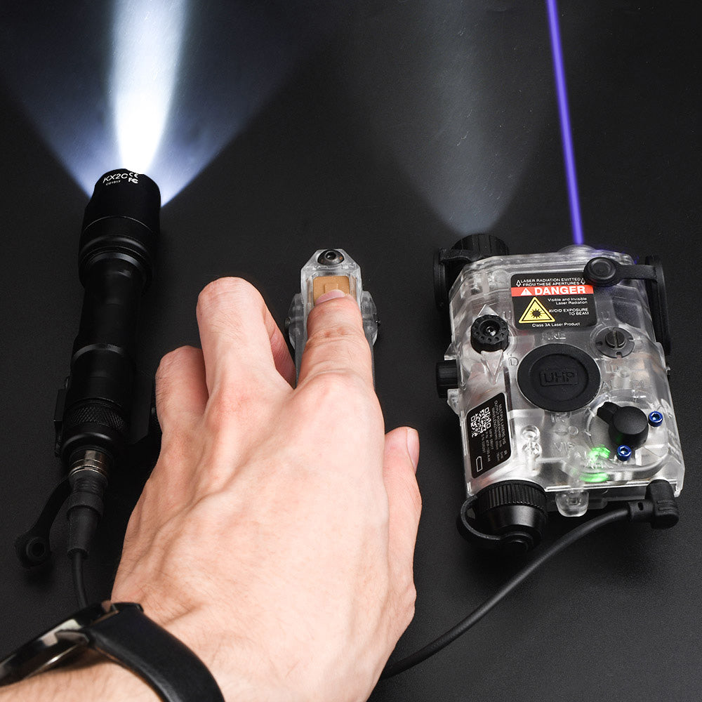 WADSN / NE TAP Double Switch Perspective Ver. for Airsoft PEQ , M/X-Series Flashlight ( BK / DE )-Dark Earth ( DE )