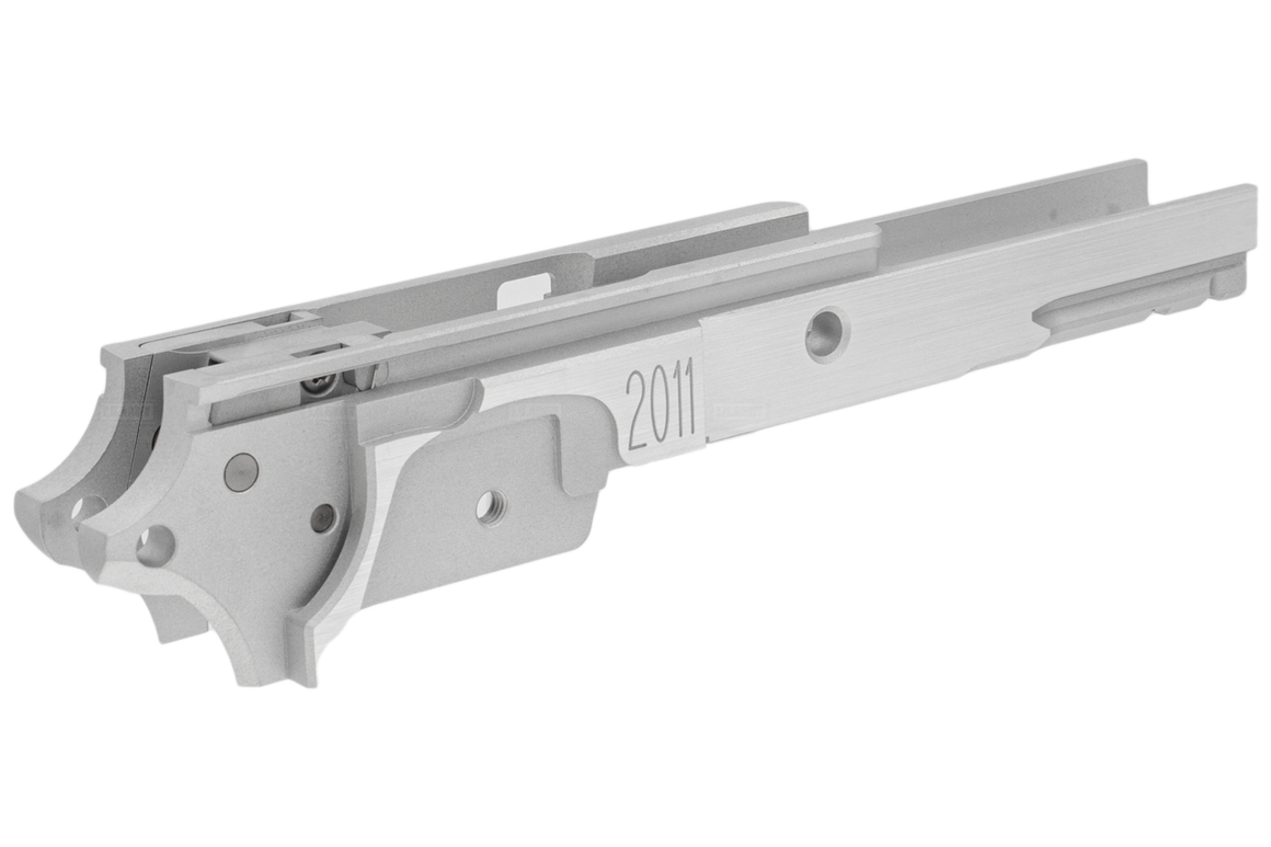 ProHandgun ST Style CNC Aluminum Middle Frame with Rail for Marui TM Hi-Capa 5.1 GBBP Series ( Silver )