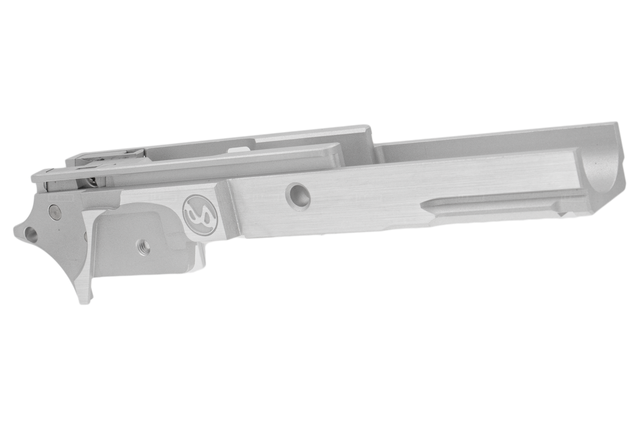 ProHandgun SV Style CNC Aluminum Middle Frame with Rail for Marui TM Hi-Capa 5.1 GBBP Series ( Silver )
