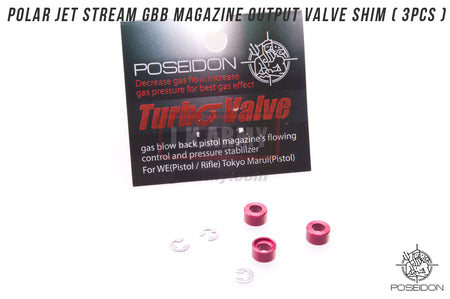 Poseidon Turbo Valve Polar Jet Stream GBB Magazine Output Valve Shim ( 3PCS ) ( WE System Only )