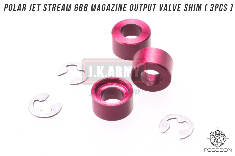 Poseidon Turbo Valve Polar Jet Stream GBB Magazine Output Valve Shim ( 3PCS ) ( WE System Only )