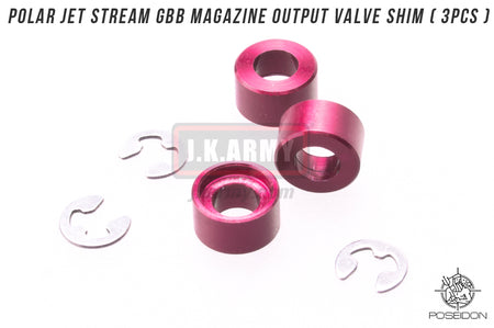 Poseidon Turbo Valve Polar Jet Stream GBB Magazine Output Valve Shim ( 3PCS ) ( WE System Only )