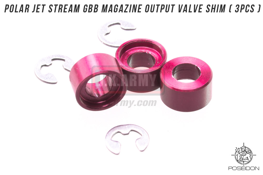 Poseidon Turbo Valve Polar Jet Stream GBB Magazine Output Valve Shim ( 3PCS ) ( WE System Only )