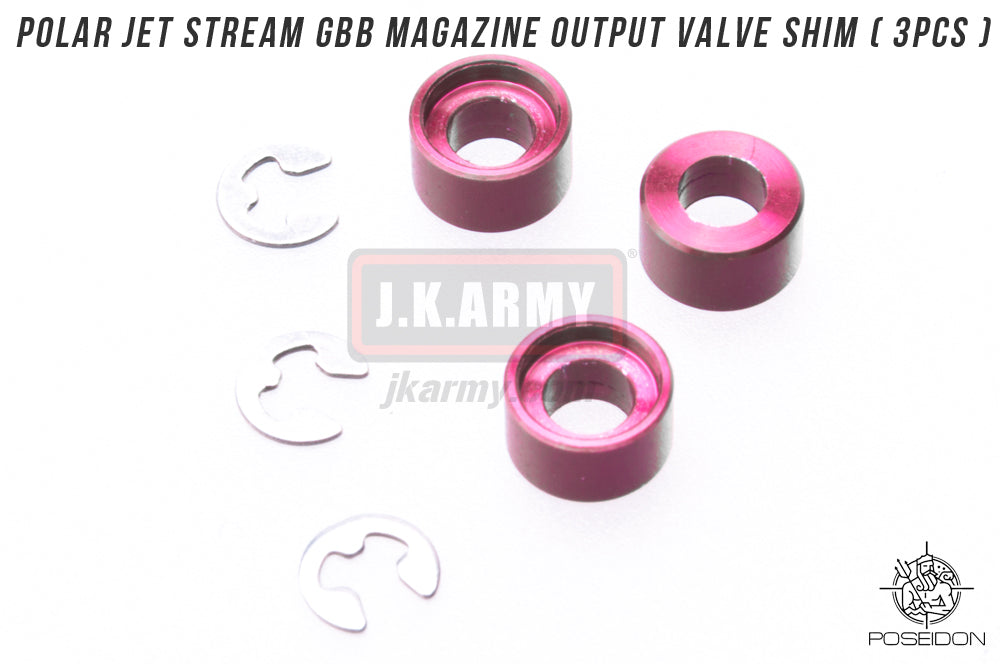 Poseidon Turbo Valve Polar Jet Stream GBB Magazine Output Valve Shim ( 3PCS ) ( WE System Only )