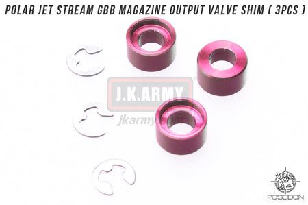 Poseidon Turbo Valve Polar Jet Stream GBB Magazine Output Valve Shim ( 3PCS ) ( WE System Only )