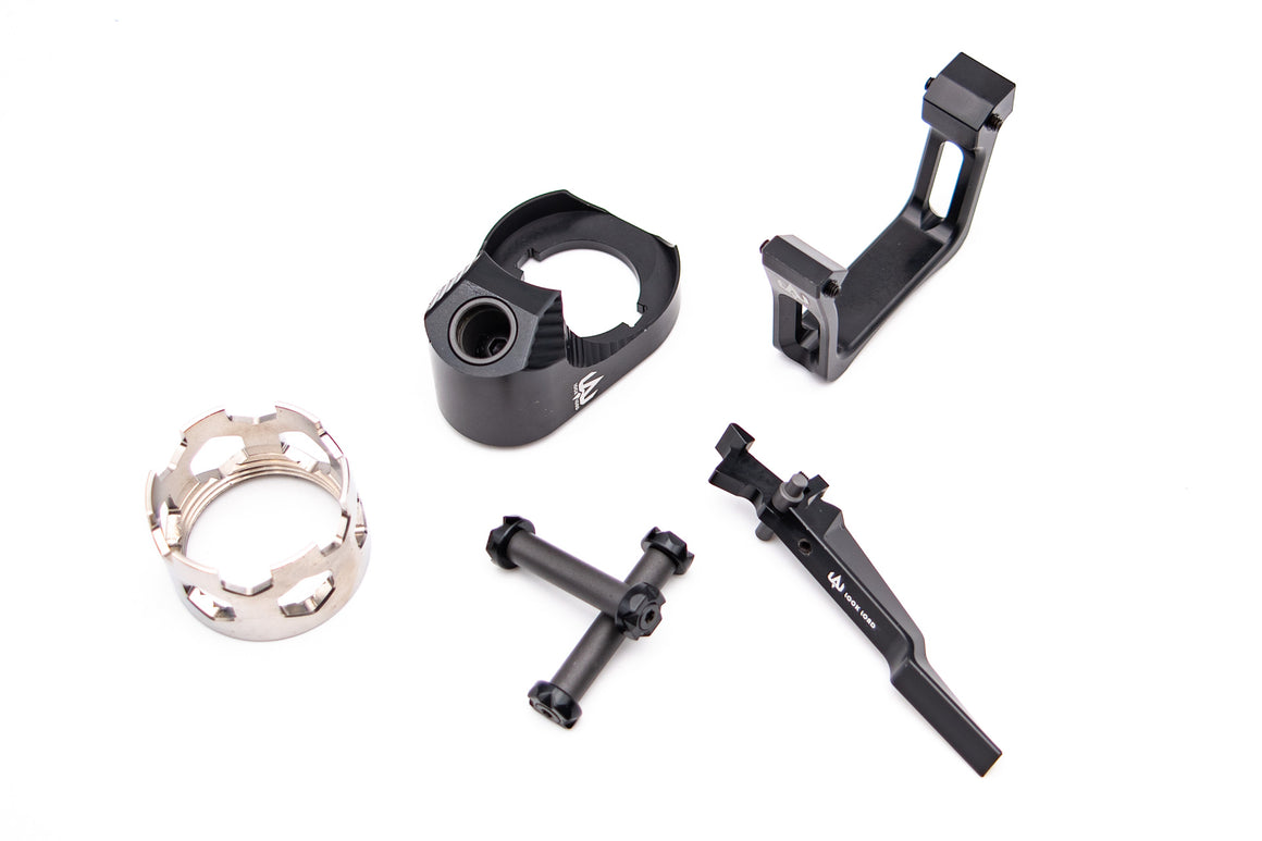 Poseidon Terminator M4 AEG Kit - CNC Tunable Advanced Trigger ( Black / Red / Gold )-Red