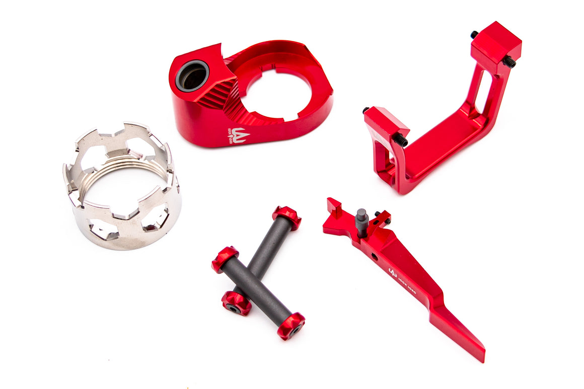 Poseidon Terminator M4 AEG Kit - CNC Tunable Advanced Trigger ( Black / Red / Gold )-Red