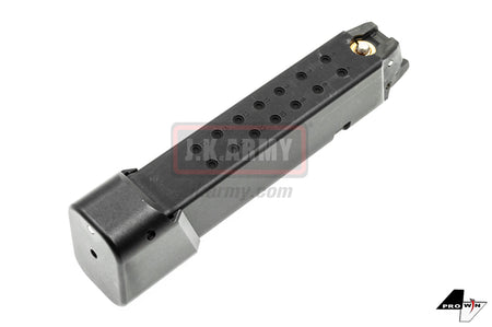 ProWin CNC 36Rds Magazine for Marui TM G17 18 34 Etc. GBB Series ( STD 9mm 17RD+6RD Style ) ( Black Base ) ( V2 )
