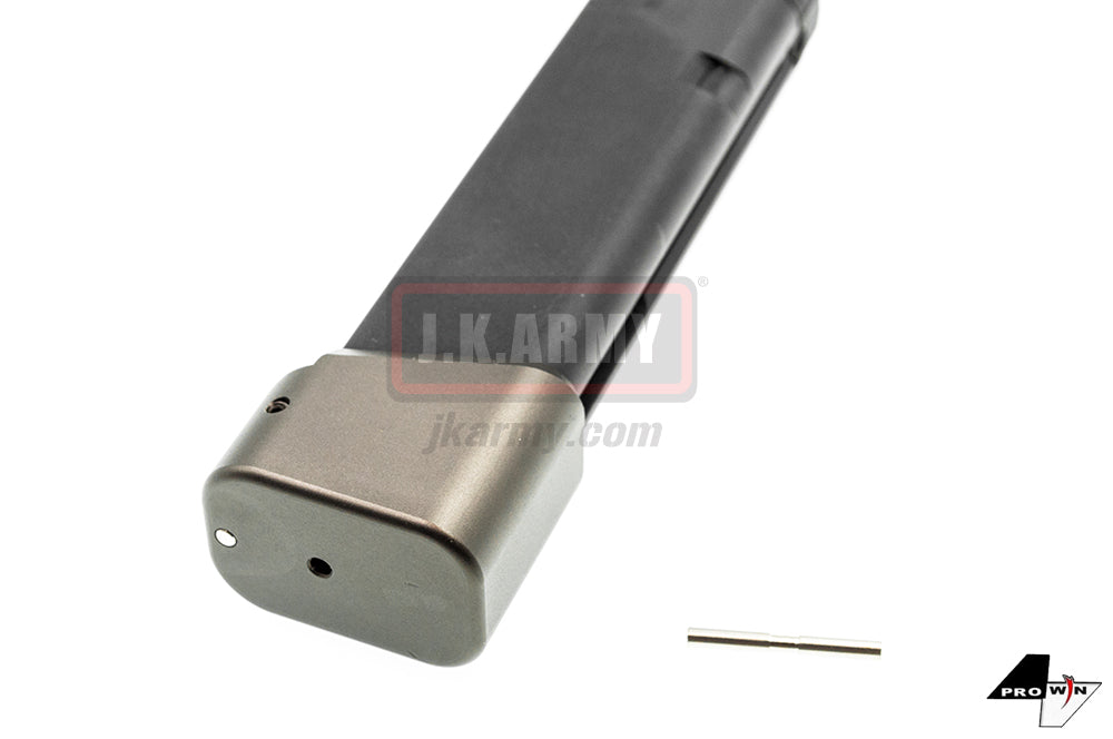 ProWin CNC 36Rds Magazine for Marui G Series GBB Model 17 1.8C 3.4 etc. ( STD 9mm 17RD+6RD Style ) ( Grey Base )