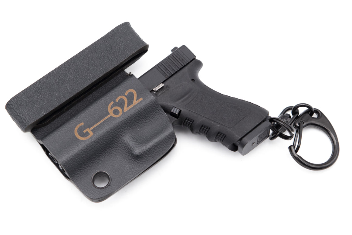 G17 Dummy Metal Keychain w/ Kydex Holster ( Black )