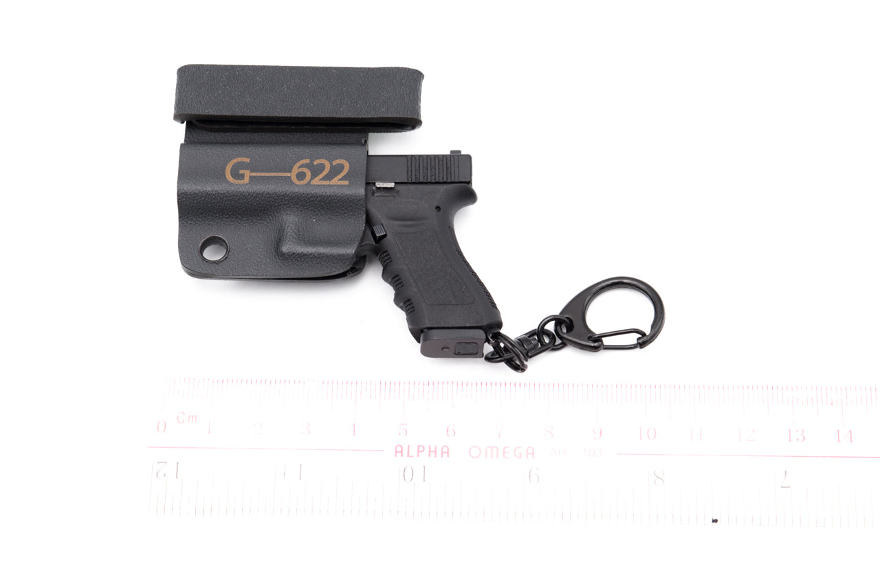 G17 Dummy Metal Keychain w/ Kydex Holster ( Black )