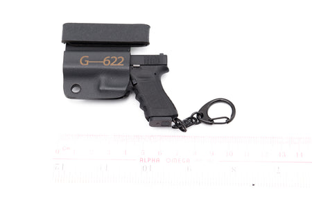 G17 Dummy Metal Keychain w/ Kydex Holster ( Black )