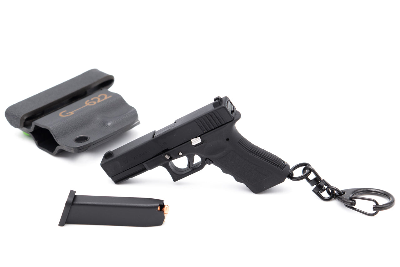 G17 Dummy Metal Keychain w/ Kydex Holster ( Black )