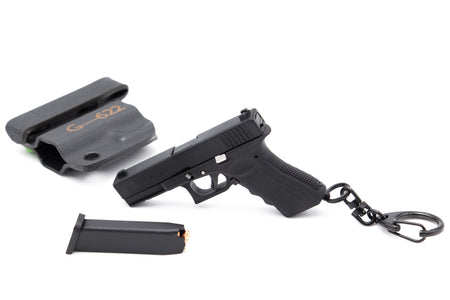 G17 Dummy Metal Keychain w/ Kydex Holster ( Black )