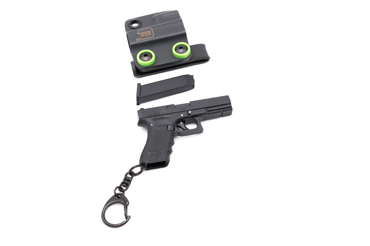 G17 Dummy Metal Keychain w/ Kydex Holster ( Black )