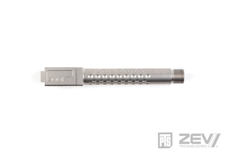 PTS ZEV Suppressor Threaded Dimpled Barrel with Steel Cap Thread Protector for TM G Model 17 GBB Pistol ( Black / Silver / Bronze )-Bronze