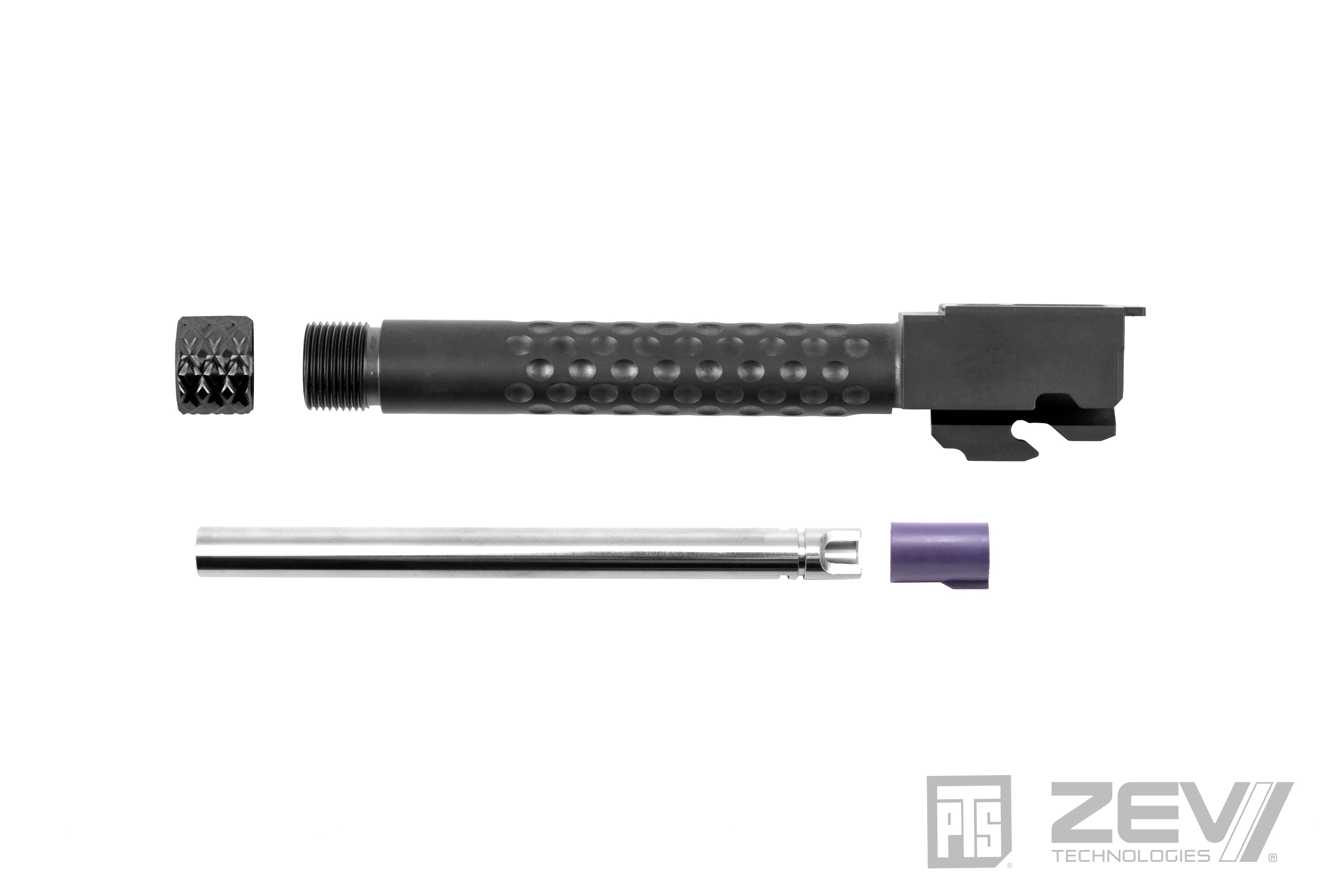 PTS ZEV TM G Model 17 Threaded Barrel with Nine Ball 108.5mm Inner Barrel Power Barrel Combo Set ( Laylax 6.00mm )-Gold