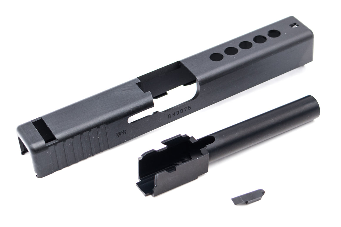 PGC 17 Vent Style CNC Aluminum Slide & Outer Barrel Set for Marui G17 Gen3 GBB Pistol New Ver. ( Black )