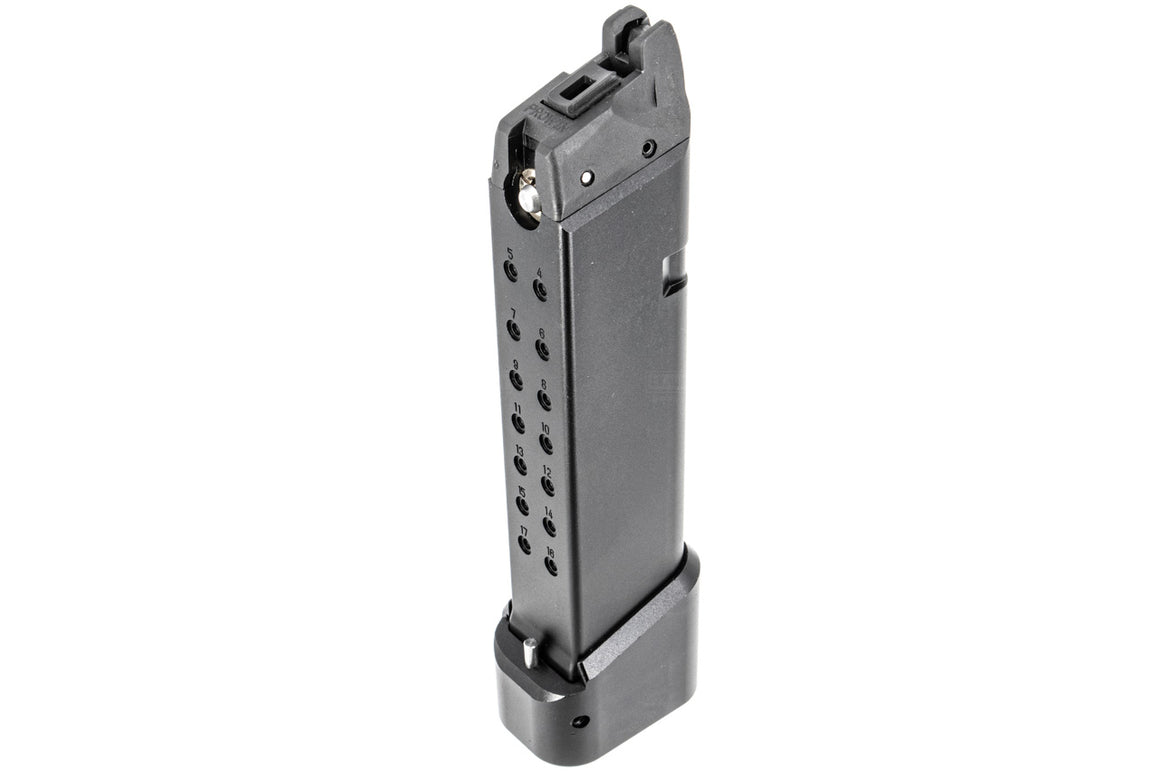 ProWin CNC 36Rds Magazine for Marui TM G17 18 34 Etc. GBB Series ( STD 9mm 17RD+6RD Style ) ( Black Base ) ( V2 )
