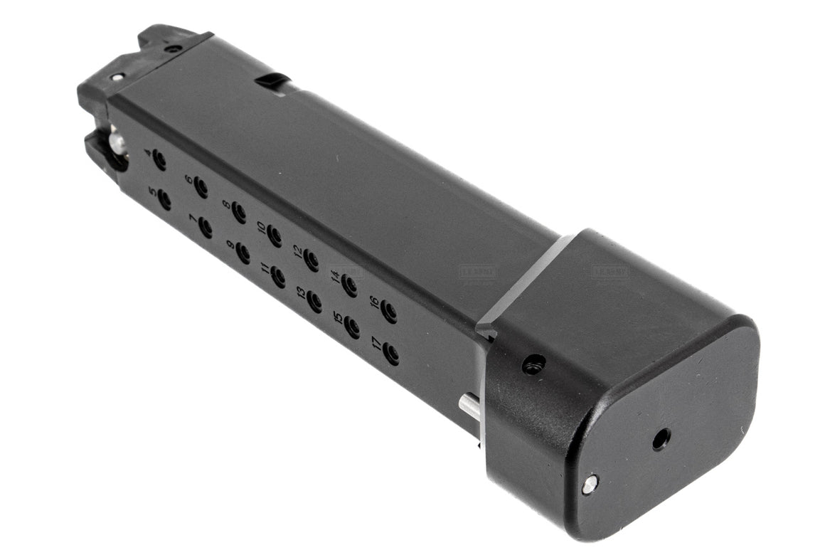 ProWin CNC 36Rds Magazine for Marui TM G17 18 34 Etc. GBB Series ( STD 9mm 17RD+6RD Style ) ( Black Base ) ( V2 )