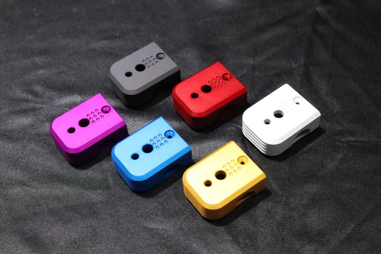 Revanchist Aluminum Magazine Base Type A For Hi-Capa GBB Pistols Airsoft Series ( Black / Silver / Red / Gold / Blue / Purple )-Purple
