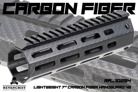 Revanchist V2 Carbon Fiber M-LOK Handguard Rail For Marui TM MWS GBBR Series 9.5 inch