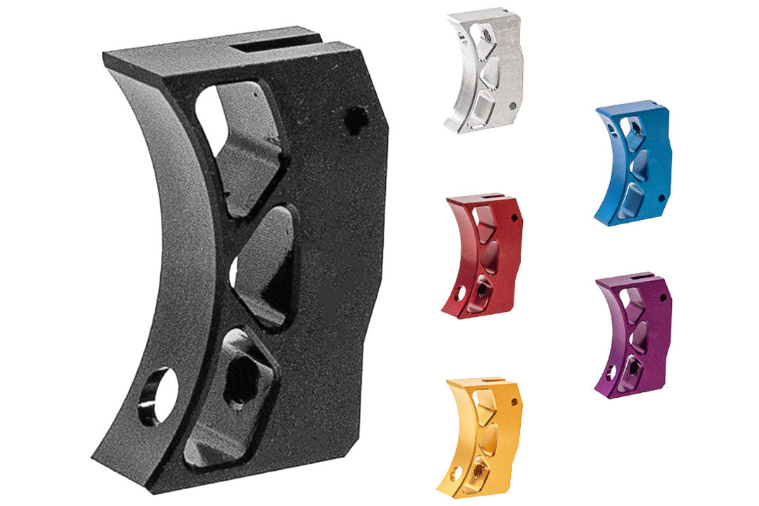 Revanchist CNC Aluminum Curved Adjustable Trigger Type E for Marui TM Hi-Capa GBBP Series -Purple