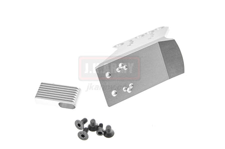 Revanchist Airsoft Optics Mount With Adjustable Thumb Rest For HICAPA Airsoft Series GBB Pistols ( Silver ) ( Version 2 )