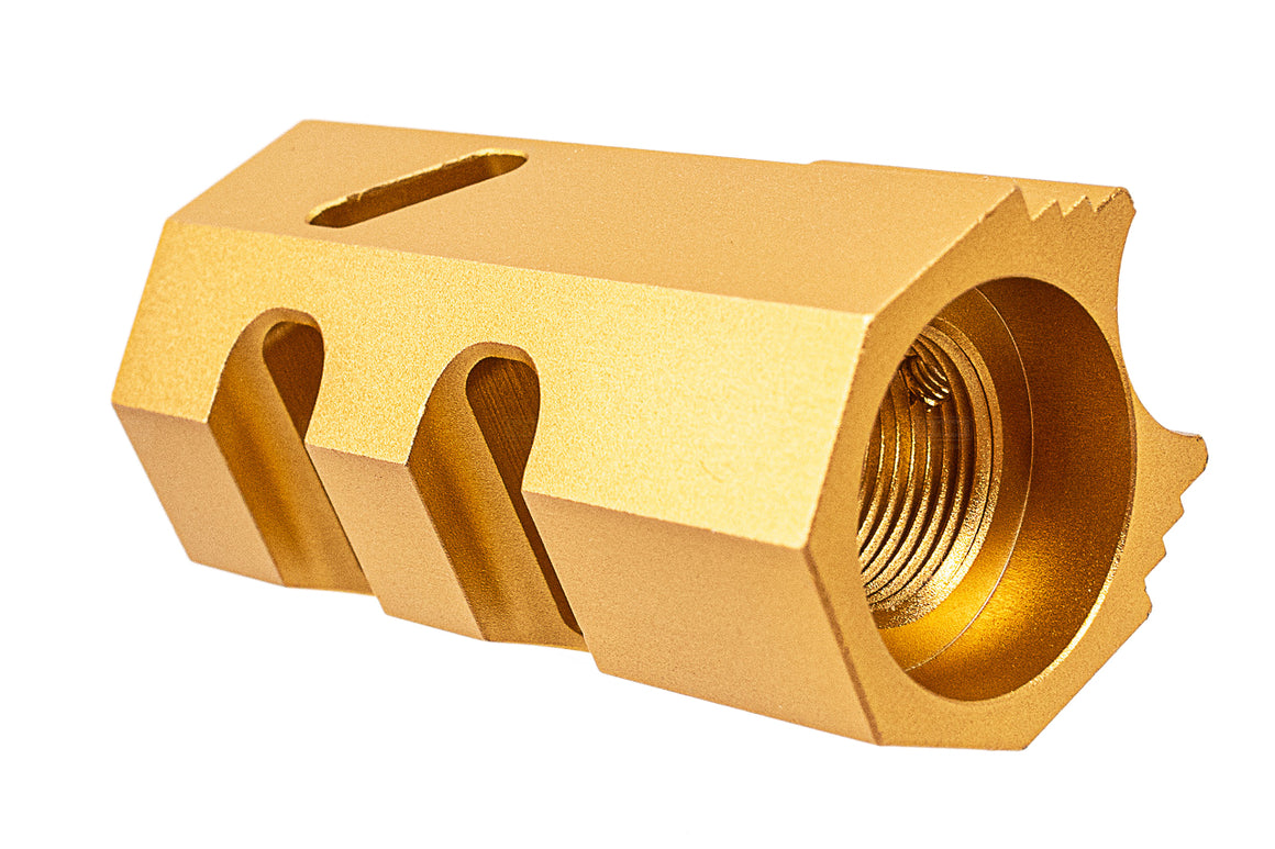 Revanchist 14mm CCW Dr.Black Style Compensator For Hi-Capa GBBP Series-Gold