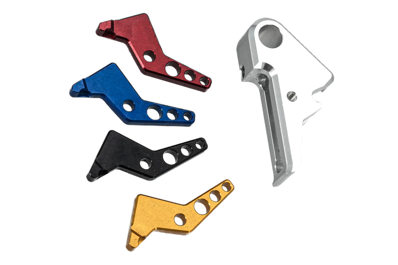 Revanchist CNC Aluminum Flat Trigger Set ( Silver Body ) For Umarex VFC Walther PDP GBBP -Blue