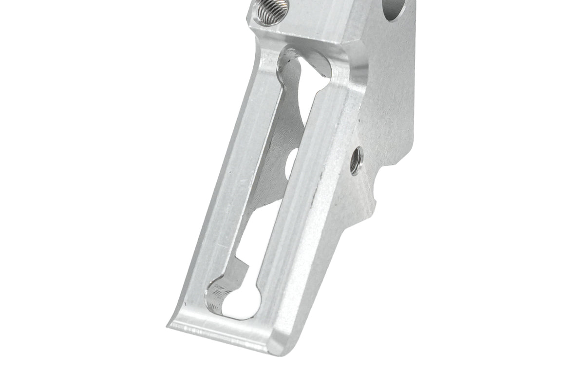 Revanchist CNC Aluminum Flat Trigger Set ( Silver Body ) For Umarex VFC Walther PDP GBBP -Blue