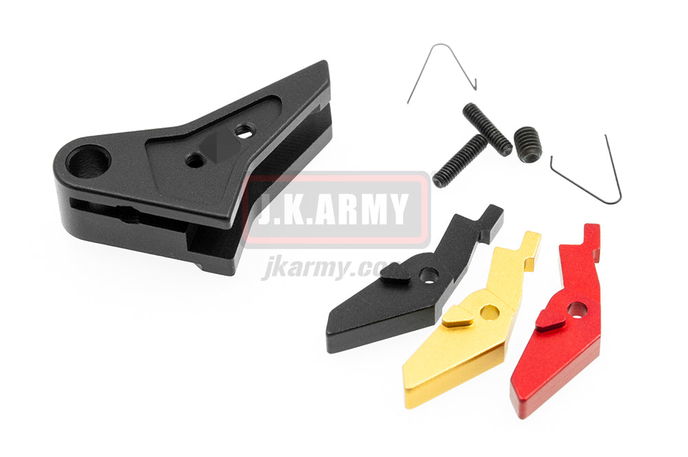 Ready Fighter S Style Flat-Faced Trigger Adjustable For TM / KJ / WE / VFC G Model Series ( BK )