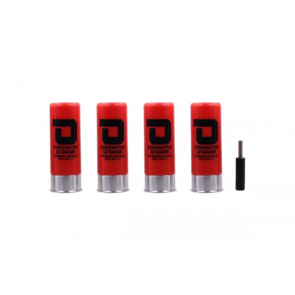 DOMINATOR™ 12 Gauge Gas Shotgun Shell Pack - Red ( 4 Shells / Pack ) ( DM870 )