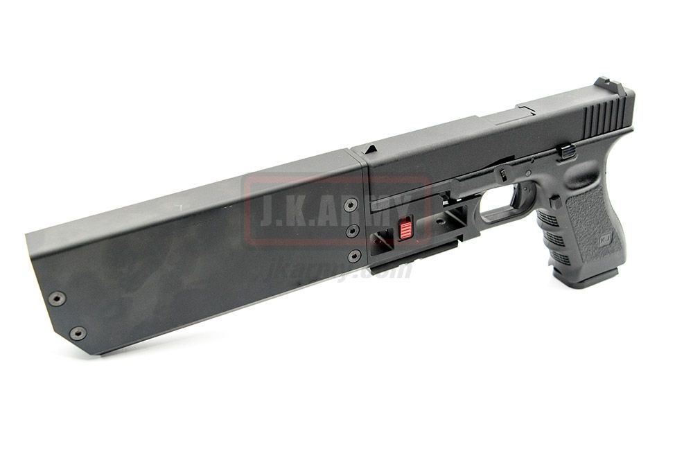 RGW FISH-917 Style Dummy Suppressor for Model 17 GBB Pistol Airsoft ( UMAREX Glock G17 / G19X / G45 )-919