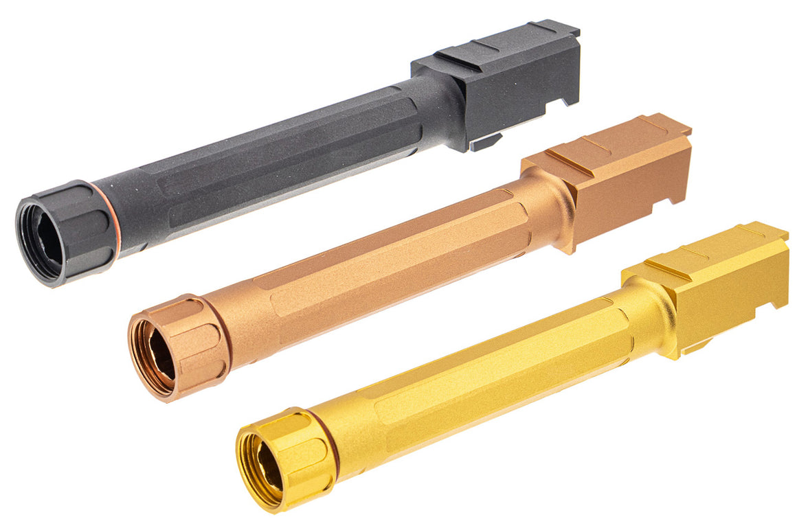 RGW A9 Style Threaded Outer Barrel For UMAREX / VFC Glock 17 G17 Gen 5 or Glock 45 Glcok 19X GBBP ( G34 G19X )-UMAREX / VFC G45 / G19X GBBP-Black