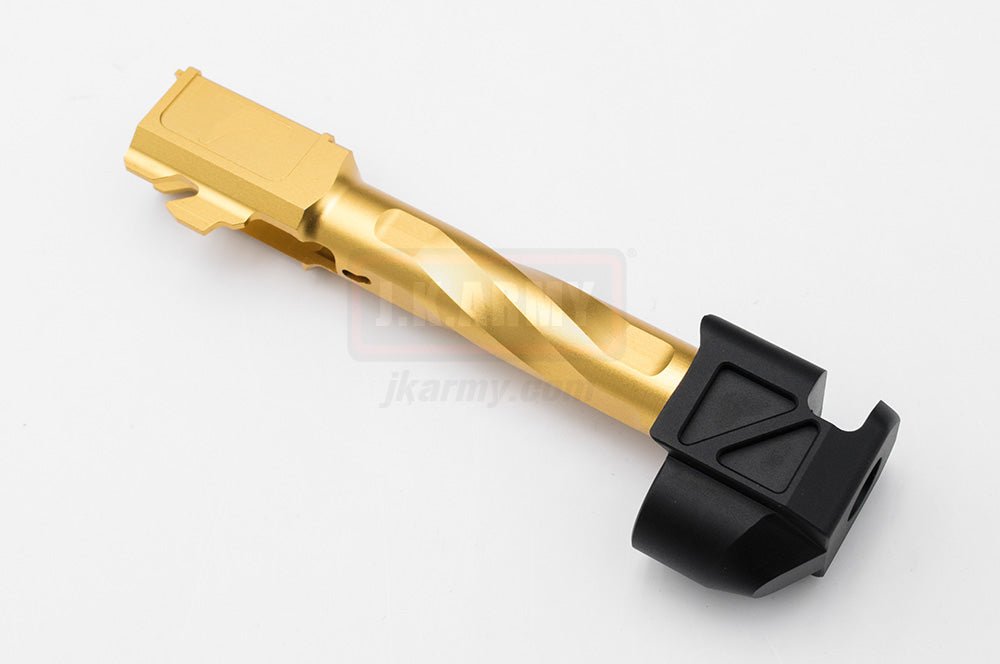 RGW PM Style Compensator Barrel Set for UMAREX / VFC G45 Gen 5 GBBP Series ( Short Ver. ) ( Gold )