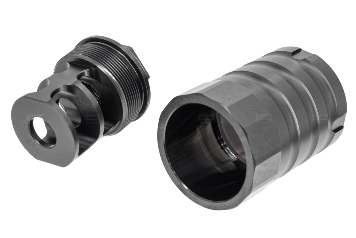 RGW X12 Style Airsoft Muzzle Brake w/ Blast Shield 14mm CCW