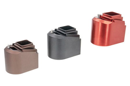 RGW T Style Magazine Extension For SIG AIR / VFC P320 M17 / M18 GBBP Airsoft Series ( Black / Bronze / Red )