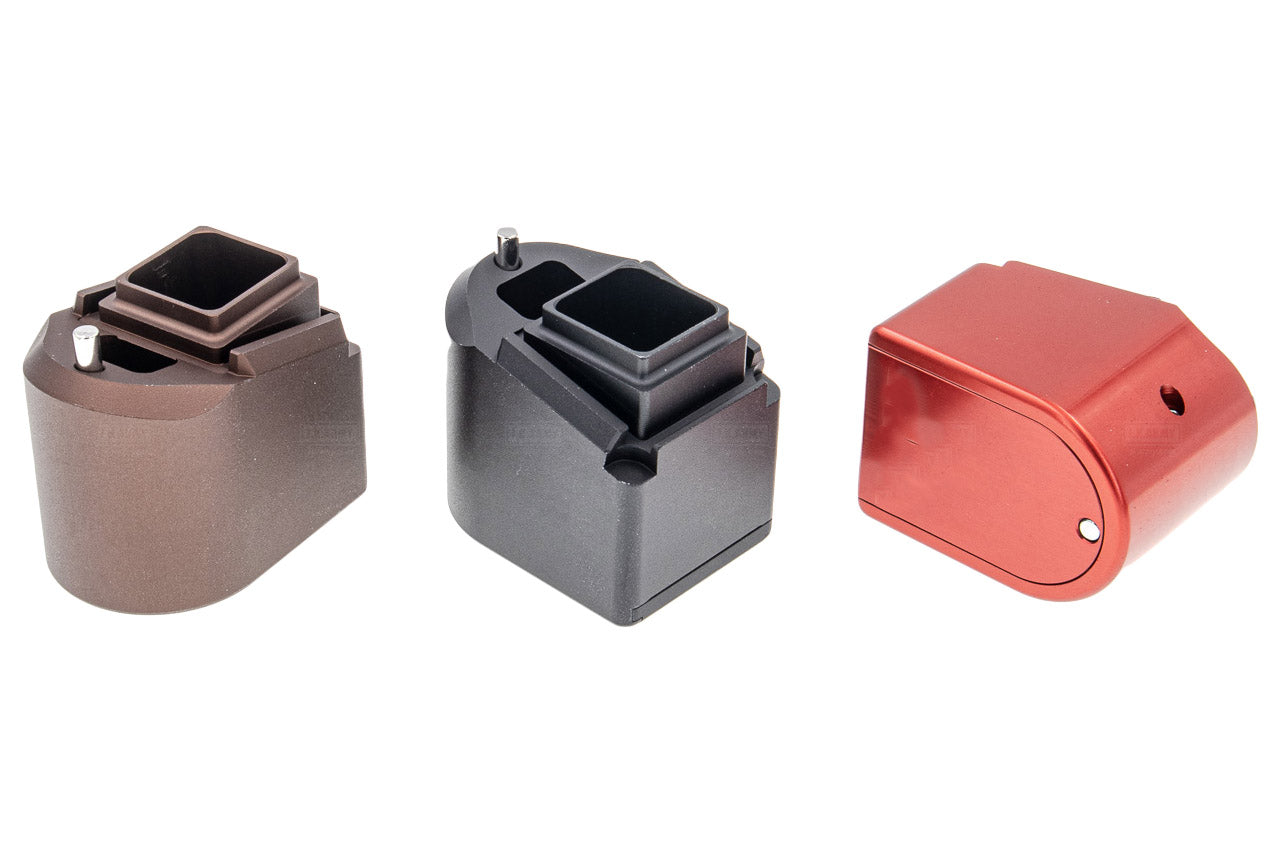 RGW T Style Magazine Extension For SIG AIR / VFC P320 M17 / M18 GBBP Airsoft Series ( Black / Bronze / Red )