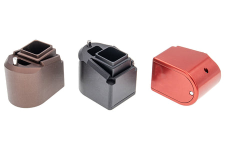 RGW T Style Magazine Extension For SIG AIR / VFC P320 M17 / M18 GBBP Airsoft Series ( Black / Bronze / Red )