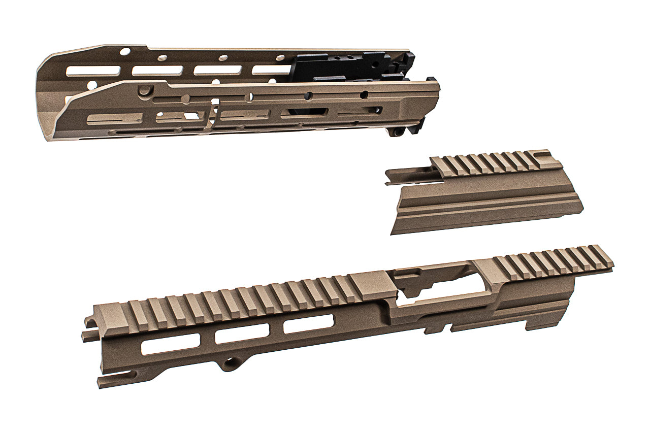 RGW MK3 Style Chassis Rail Kit For Marui TM AKM / AKX / GHK AK V3 GBBR Series ( Cerakote FDE )