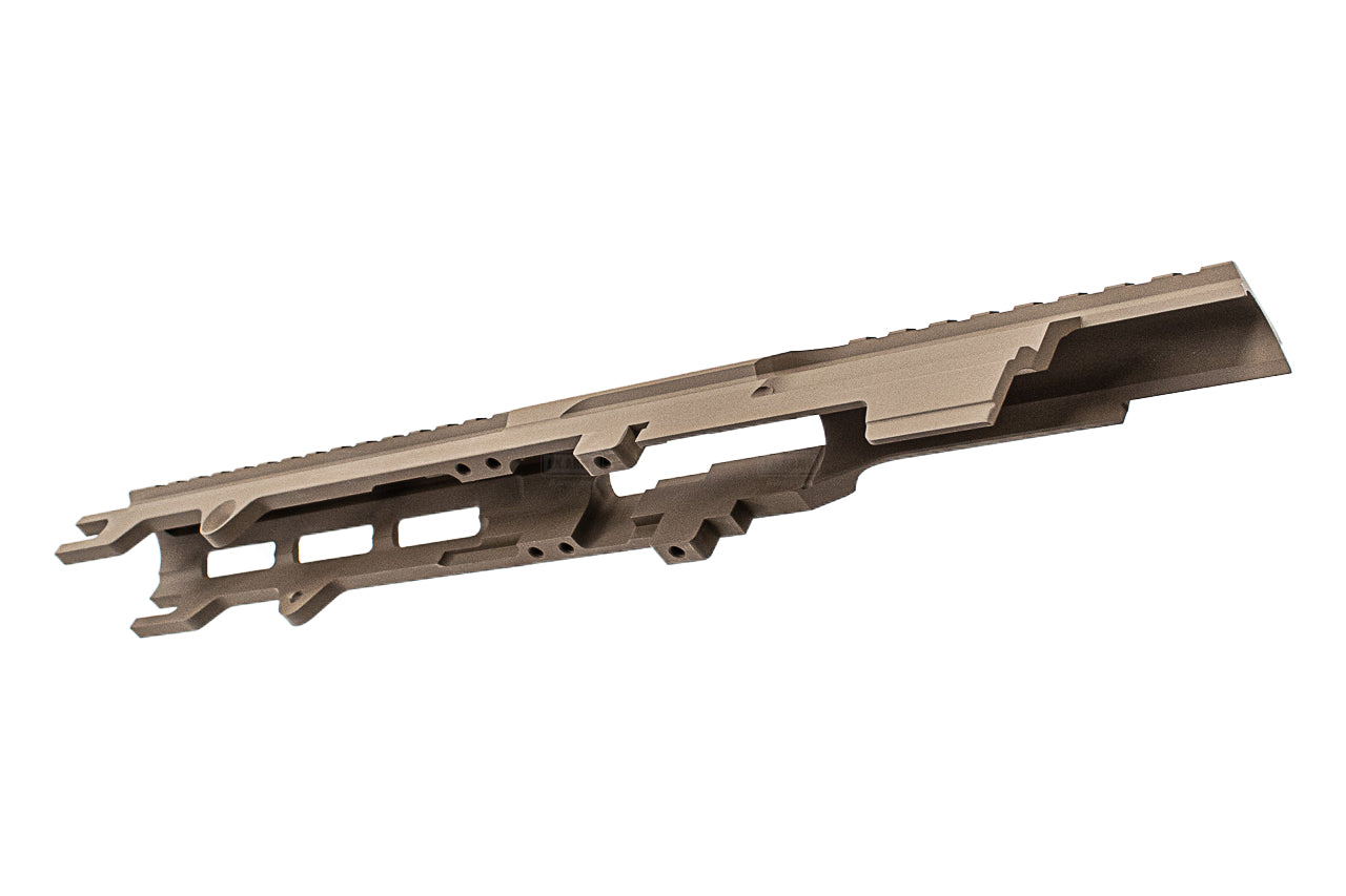 RGW MK3 Style Chassis Rail Kit For Marui TM AKM / AKX / GHK AK V3 GBBR Series ( Cerakote FDE )