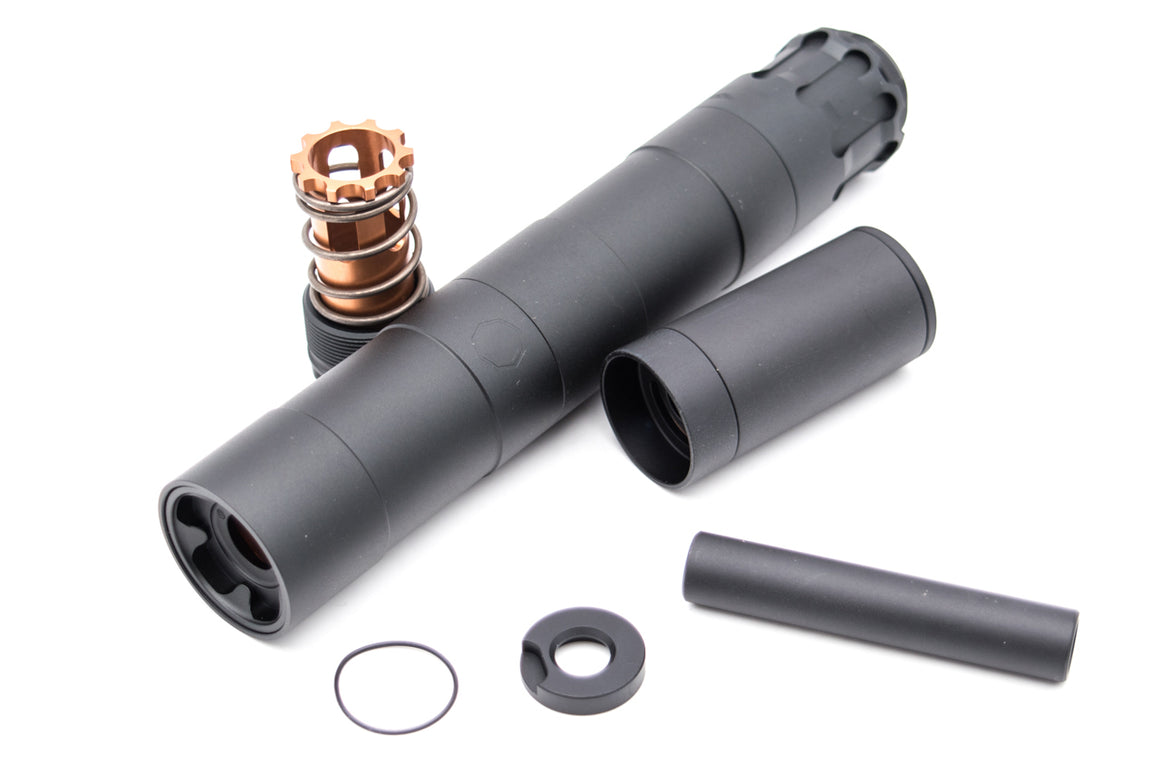 RGW OBS 9mm Style Dummy Barrel Extension with Tracer Ver. for UMAREX / VFC MP5 / 14mm CCW Thread Adapter ( Black )