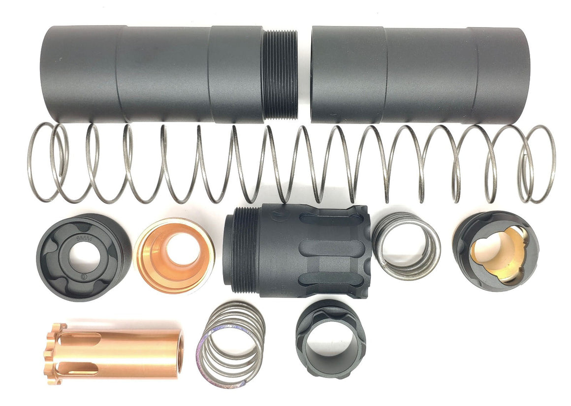 RGW OBS 9mm Style Dummy Barrel Extension with Tracer Ver. for UMAREX / VFC MP5 / 14mm CCW Thread Adapter ( Black )