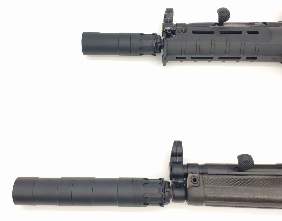 RGW OBS 9mm Style Dummy Barrel Extension with Tracer Ver. for UMAREX / VFC MP5 / 14mm CCW Thread Adapter ( Black )