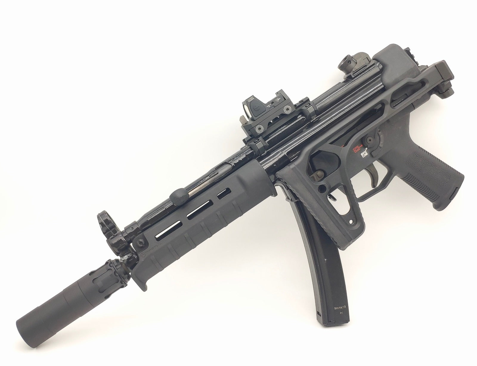 RGW OBS 9mm Style Dummy Barrel Extension for UMAREX / VFC MP5 / 14mm CCW Thread Adapter / Maruyama SCW-9 PRO-G GBB ( Black )