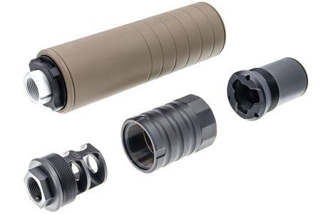 RGW Omega 9K Dummy Barrel Extension Full Set ( MP5 Style ) ( Cerakote FDE ) ( Fit For Maruyama SCW-9 PRO-G SMG GBB )